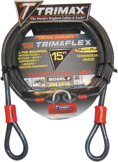 TRIMAX - TDL1510 - Cable Lock - Dual Loop - 15'