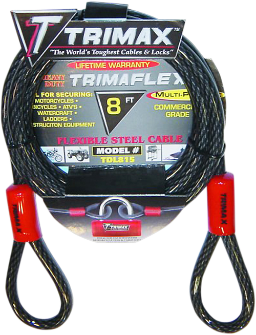 TRIMAX - TDL815 - Cable Lock - Dual Loop - 8'