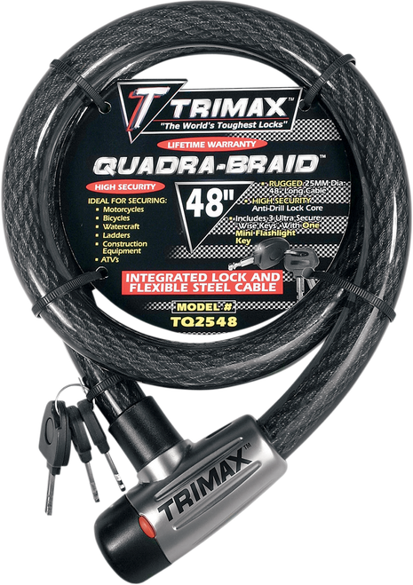 TRIMAX - TQ2548 - Quad Braid Cable Lock - 48”