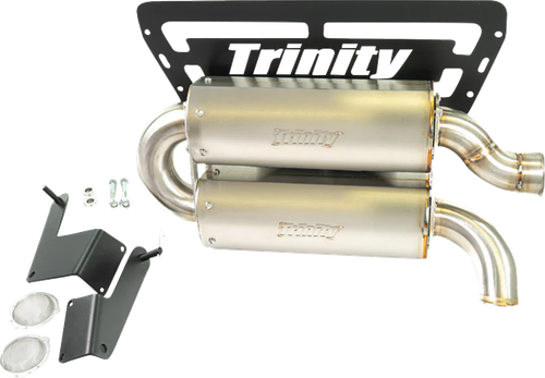 TRINITY RACING - TR-4195S - Quiet Slip-On Muffler - Stainless Steel - XP 1000