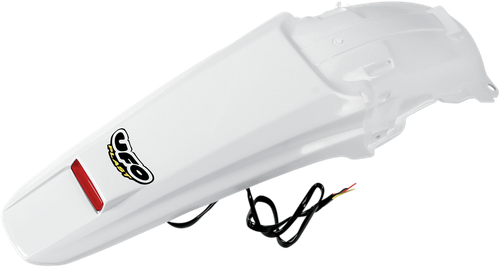 UFO - HO04603-041 - Enduro Rear Fender with LED - White -
