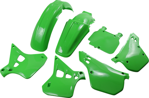 UFO - KAKIT196-999A - Replacement Body Kit - '91 OEM Green - Kawasaki - KX '90-'91