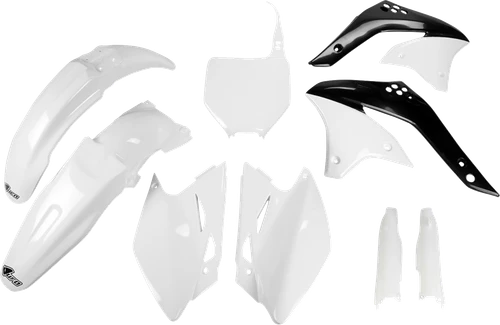 UFO - KAKIT205F@047 - Body Kit - White/Black - Kawasaki - KX '06
