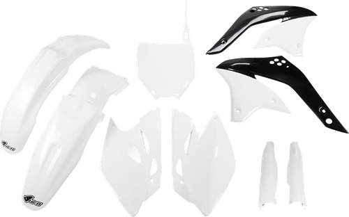 UFO - KAKIT211F@047 - Body Kit - White/Black - Kawasaki - KX '08