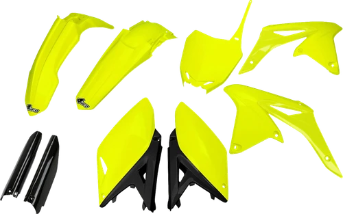 UFO - SUKIT416F@DFLU - Body Kit - Neon Yellow/Black - Suzuki - RMZ '10-'18
