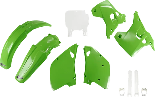 UFO - KAKIT194F@999 - Body Kit - OEM Green/White - Kawasaki - KX '93