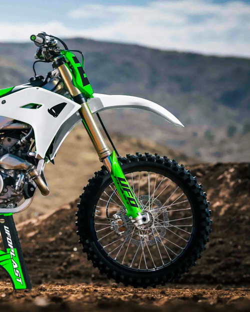 UFO - KAKIT231F@222 - Body Kit - Green/White - Kawasaki - KX '24-'25