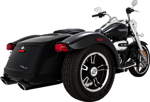 VANCE & HINES - 46796 - Twin Slash Slip-On Mufflers - Black
