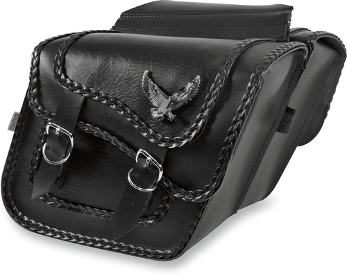 WILLIE & MAX LUGGAGE - 58708-20 - Black Magic Saddlebag - Black - Slant - Standard