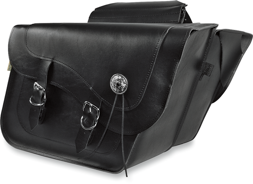 WILLIE & MAX LUGGAGE - 58718-00 - Deluxe Slant and Compact Slant Saddlebags - Black