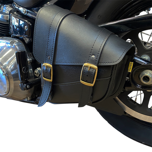 WILLIE & MAX LUGGAGE - 59776-08 - Softail Swing Arm Bag - Black - Triangulated