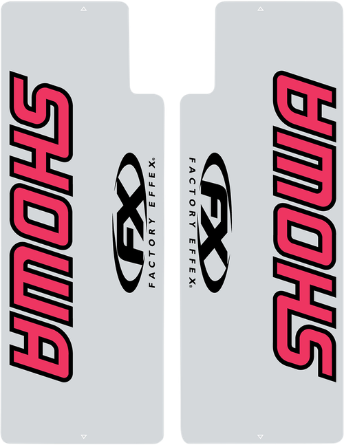 FACTORY EFFEX - 02-8515 - Fork Shield Decal - Upper - Showa - Red
