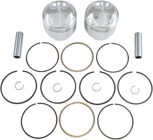 WISECO - K1627 - Piston Kit - +0.040” - High Compression - Big Twin 1340 cc 80”