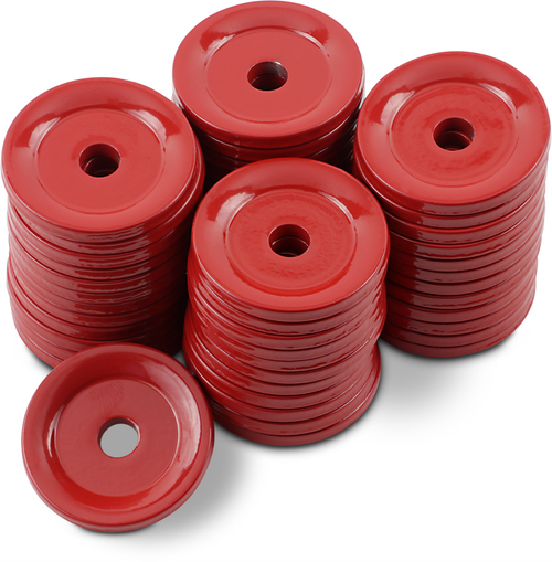 WOODY'S - ARG-3790-48 - Support Plates - Grand Digger - Red - Round - 48 Pack