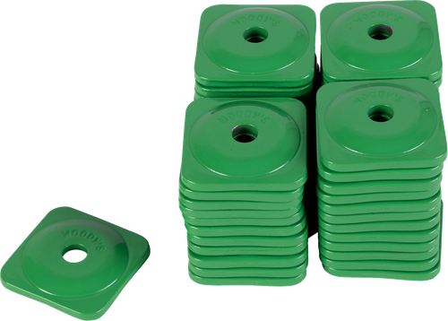 WOODY'S - ASG-3780-48 - Support Plates - Grand Digger - Green - Square - 48 Pack