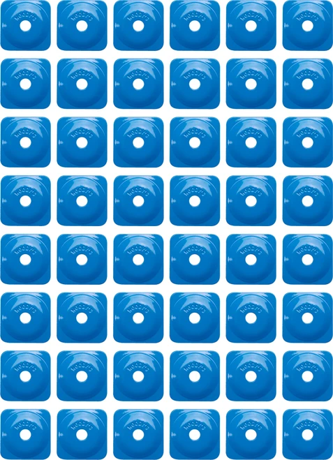 WOODY'S - ASG-3825-48 - Support Plates - Grand Digger - Blue - Square - 48 Pack