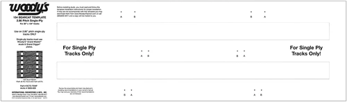 WOODY'S - BCTS-TEMP - Studding Template - Track - 154” - 2.86” Pitch