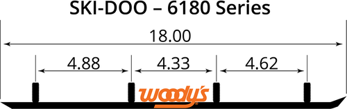WOODY'S - ESD3-6180 - Extender Trail III Flat-Top Runner - Ski-Doo