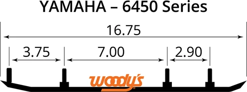 WOODY'S - EYV3-6450 - Extender Trail III Flat-Top Runner - Yamaha