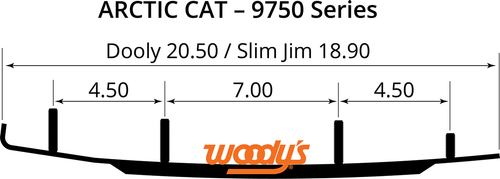 WOODY'S - DA4-9750 - Dooly Runners - 4” - 90 - Arctic Cat