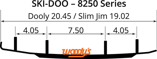 WOODY'S - DS4-8250 - Dooly Runners - 4” - 90 - Ski-Doo
