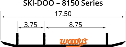 WOODY'S - TSD4-8150 - Wear Bar - Trail Blazer IV Flat-Top - 6” - 60 - Ski-Doo
