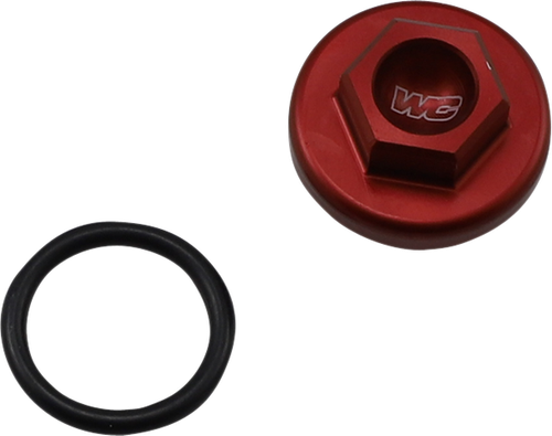 WORKS CONNECTION - 24-190 - Aluminum Oil Filler Plug - Red - Kawasaki/Suzuki