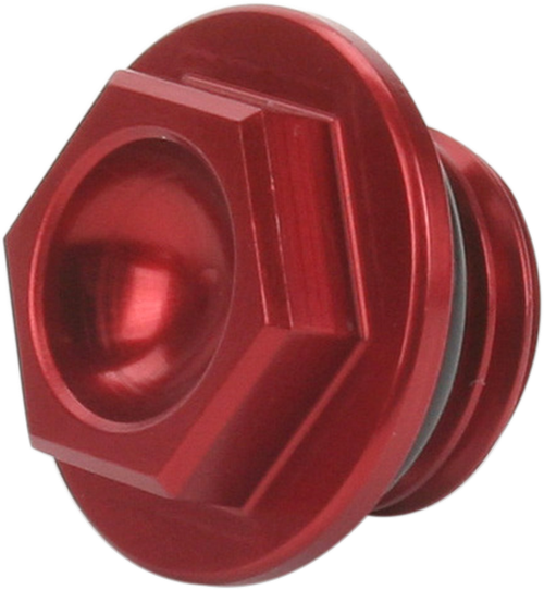 WORKS CONNECTION - 24-070 - Aluminum Oil Filler Plug - Red - Honda/Kawasaki/Yamaha