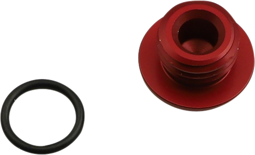 WORKS CONNECTION - 24-001 - Aluminum Oil Filler Plug - Red - Honda/Kawasaki/Suzuki/Yamaha