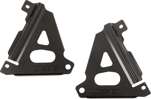 WORKS CONNECTION - 18-B301 - Radiator Brace Set - Black - Kawasaki