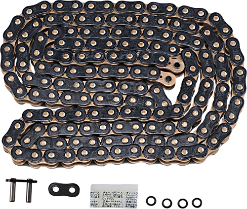 EK - 525ZVX3-160KG - 525 ZVX3 - Sportbike Chain - 160 Links - Black/Gold
