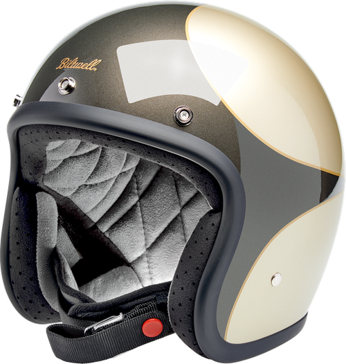 BILTWELL - Bonanza Helmet - Scallop - Metallic Charcoal/Champagne