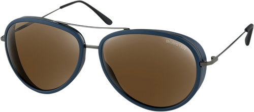 BOBSTER - Ice Sunglasses - Matte Navy Gunmetal - Brown HD Silver Mirror Lens