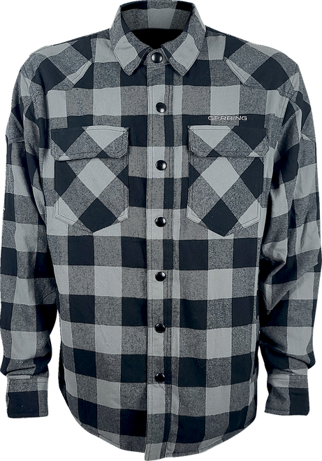 GERBING HEATED CLOTHING - 7 V Battery Heated Flannel Shirt - Gray/Black