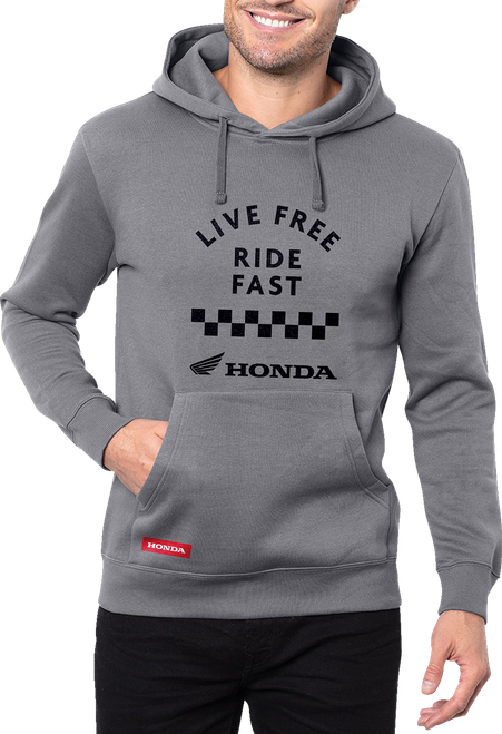 HONDA APPAREL - Honda Live Free Ride Fast Hoodie - Gray