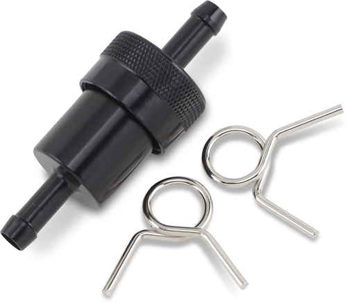 EMGO - 14-34432 - Anodized Aluminum Fuel Filter - Black - 5/16"