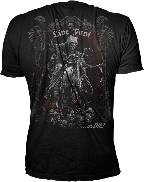 LETHAL THREAT - Live Fast Reaper T-Shirt - Black