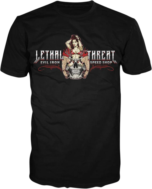 LETHAL THREAT - Evil Iron T-Shirt - Black