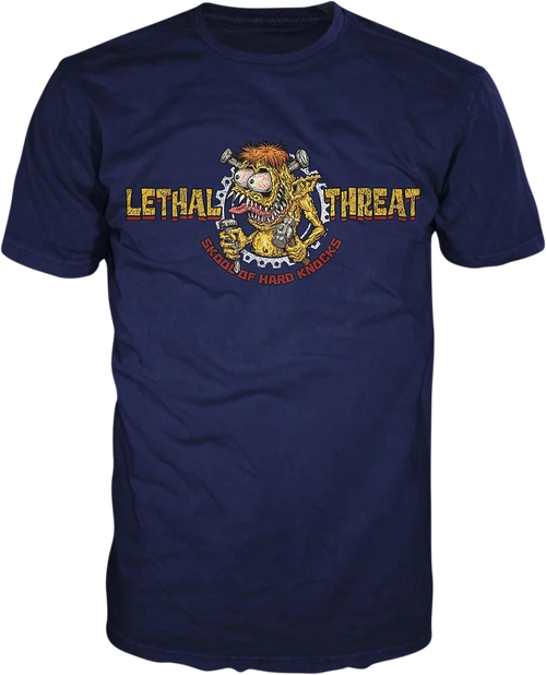 LETHAL THREAT - Skool of Hard Knocks T-Shirt - Blue
