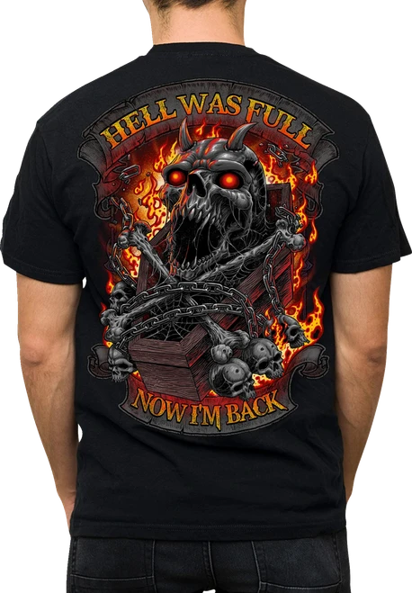 LETHAL THREAT - Hell Was Full T-Shirt - Black