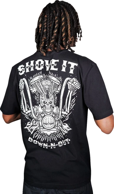 LETHAL THREAT - Down-N-Out Shove It T-Shirt - Black