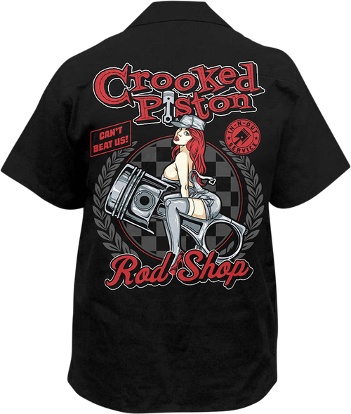 LETHAL THREAT - Crooked Piston Shirt - Black