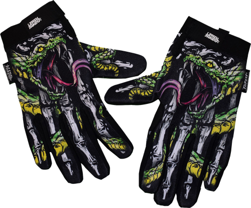 LETHAL THREAT - Snake Bite Gloves - Black