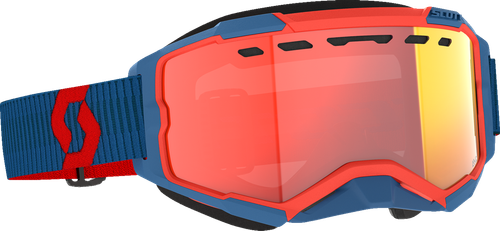 SCOTT - Fury LS Snow Cross Goggle - Dark Blue/Neon Red - Light Sensitive