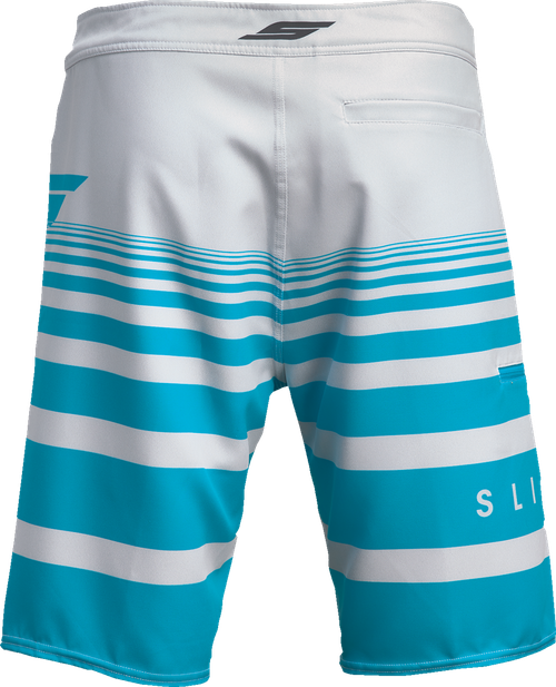 SLIPPERY - Glide Board Shorts - Gray/Aqua