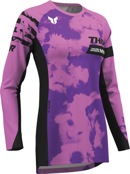THOR - Women's Launchmode Bleach Jersey - Black/Orchid