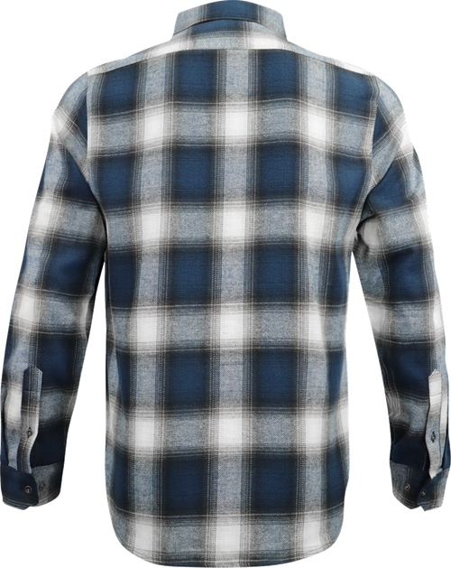 THROTTLE THREADS - Parts Unlimited Flannel 25 Shirt - Blue/Black