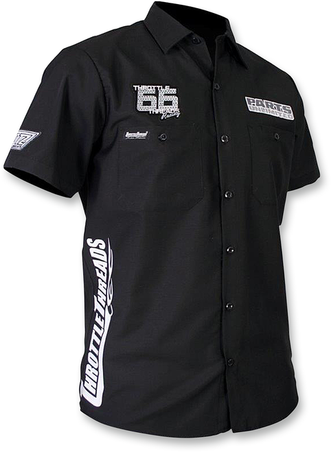THROTTLE THREADS - Throttle Threads Snow Shop Shirt - Black