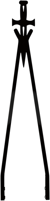 CYCLE VISIONS - CV-8011B - Sissy Bar Stick - Black - 30" Daggertude - Narrow