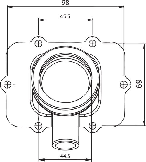 Carburetor Mounting Flange - Black